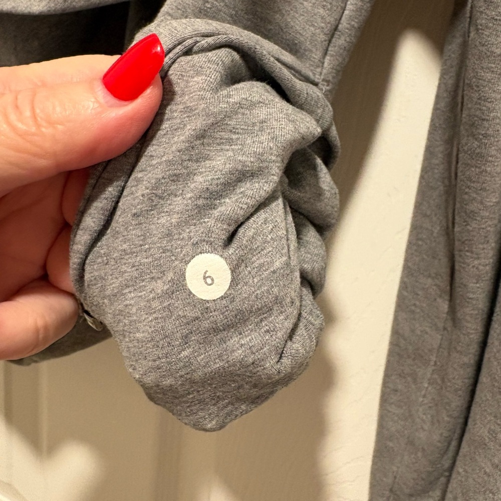 Lululemon Women's Gray Sway Moto Asymmetrical Zip Cowl Neck Jacket Size 6 EUC - Picture 6 of 11